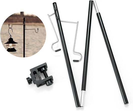 Folding Camping Lantern Stand Pole Stake Accessories, Camping Light Stand Pole Hanger Camping Equipment, Outdoor Picnic Lighting Device Gift for Men Father
