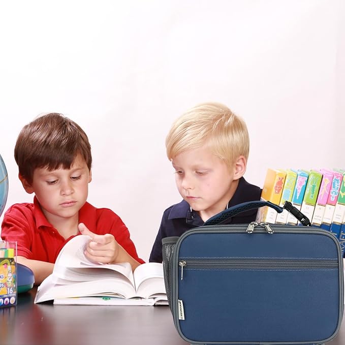 Insulated Lunch Box for School, Thermal Reusable Durable Freezable Lunch Bags for Kids Boys Girls Men Women - Small Soft Cooler Portable Lunch Tote Kit for Work Picnic Travel,Cyan