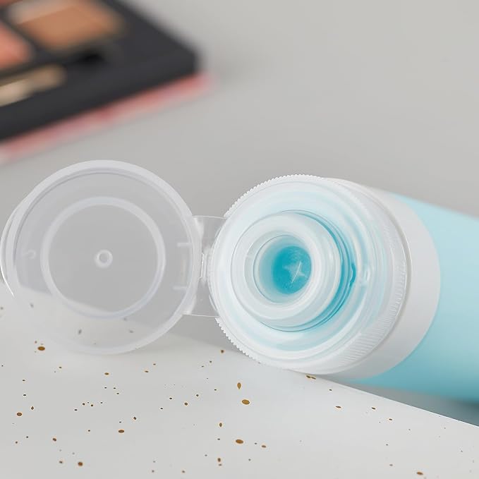 INSFIT Travel Bottles for Toiletries, TSA Approved 3oz Travel Size Containers, BPA Free Leak Proof Squeezable Silicone Tubes for Shampoo Conditioner Lotion Soap with Labels