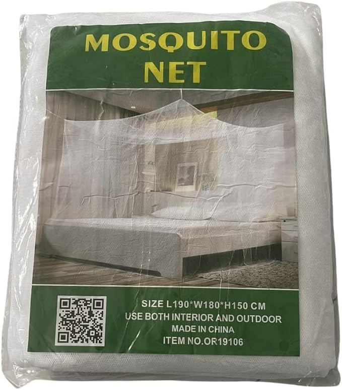 Mosquito NET for Full and Queen Size , L 75 X W 71 X H 59 inch, White (OR19106)