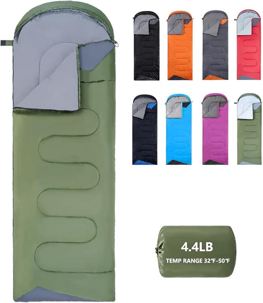 Sleeping Bags for Adults Backpacking Lightweight Waterproof- Cold Weather Sleeping Bag for Girls Boys Mens for Warm Camping Hiking Outdoor Travel Hunting with Compression Bags