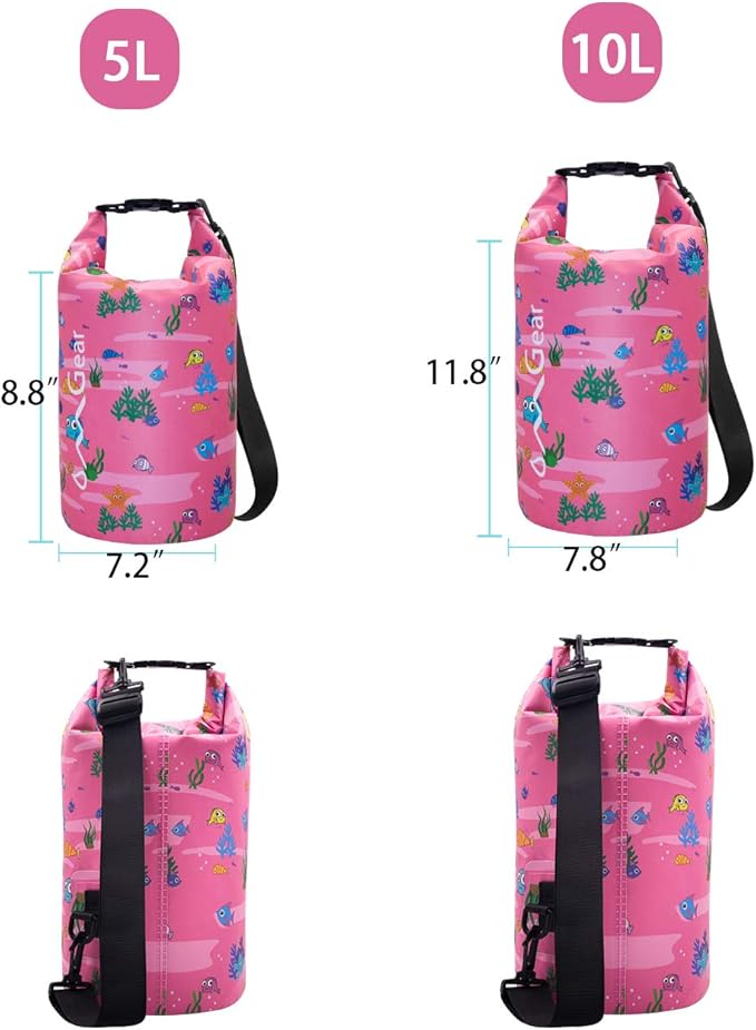 OMGear Waterproof Dry Bag Backpack Phone Pouch 40L/30L/20L/10L/5L Floating Dry Sack for Kayaking Boating Outdoors Activities