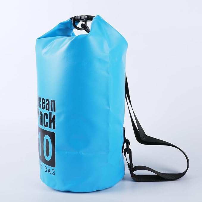 YDYJKI Floating Waterproof Dry Bag for Travel 5L/10L/20L/30L, Roll Top Sack Keeps Gear Dry for Kayaking, Rafting, Boating, Swimming, Camping, Hiking, Beach, Fishing (Light Blue, 30L)