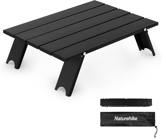 Naturehike Ultralight Compact Camping Table, Mini Beach Picnic Folding Backpacking Table with Carry Bag
