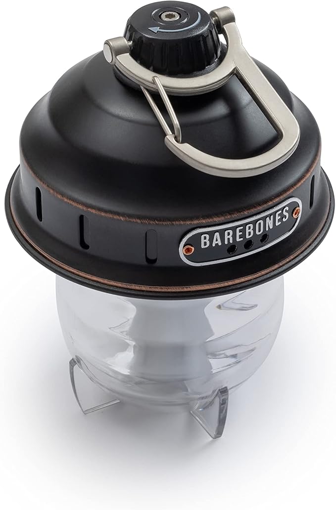 Barebones Beacon Hanging Light – Antique Bronze, Rechargeable LED Camping Lantern with Adjustable Brightness – Weatherproof Vintage-Style Hanging Lantern for Outdoor Adventures and Year-Round Use
