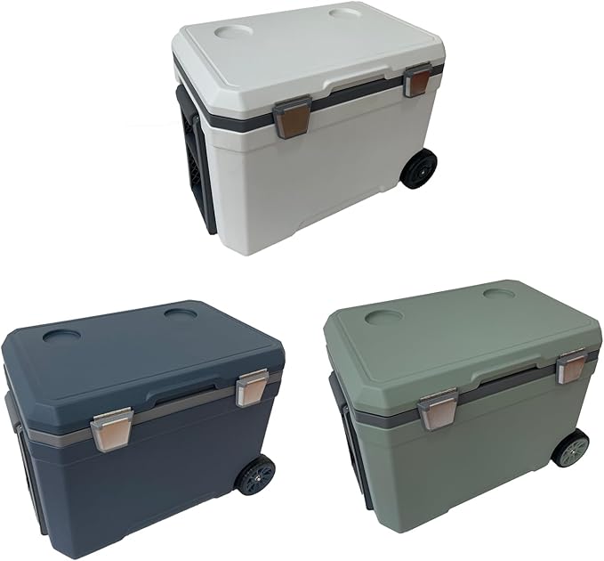 48 Quart Camping Cooler，Portable Cooling Box，Suitable for BBQ, Camping, picnics, and Other Outdoor Activities