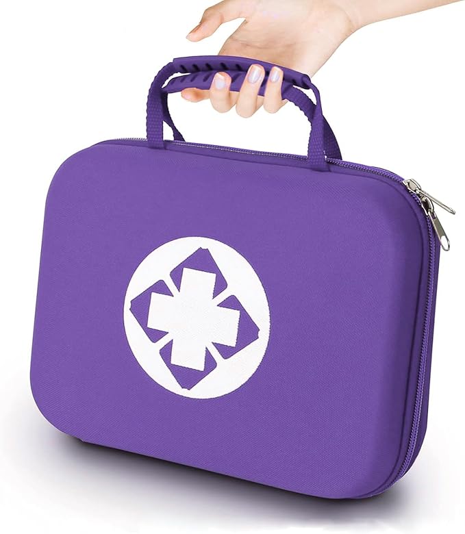 299PCS First Aid Kit Portable Purple Camping Essentials Multiple Purpose Survival Kits Plus Case Emergency Set Outdoor Backpacking Gear Suitable for Hiking School Car Home YIDERBO