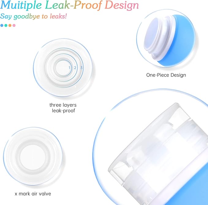 Morfone Travel Bottles Set for Toiletries, Tsa Approved Travel Size Containers BPA Free Leak Proof Refillable Liquid Silicone Squeezable Travel Accessories for Shampoo Conditioner Lotion (4Pack 3oz)