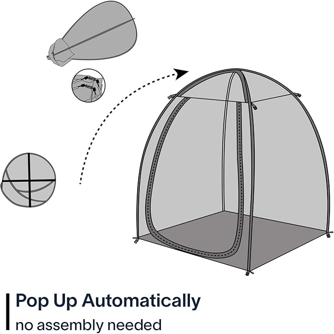 Pop-Up Sports Tent, Transparent Bubble Tent, Weatherproof Igloo Tent, Clear Tent for Winter Sports, Cold Weather Tent