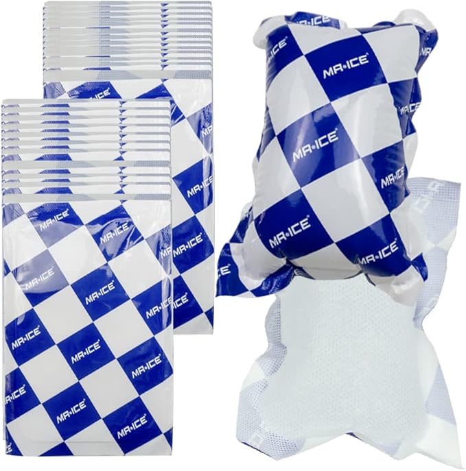 Reusable Dry Ice Packs for Shipping & Storage - Long Lasting Cold Packs for Lunch Box & Coolers - Ideal for Frozen Food & Drinks