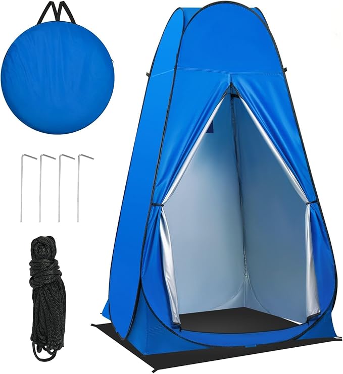 Pop Up Privacy Shower Tent, Outdoor Portable Changing Tent Camping for Camping Beach Toilet Shower Bathroom Changing Room Sun Shelter with Window with Carry Bag