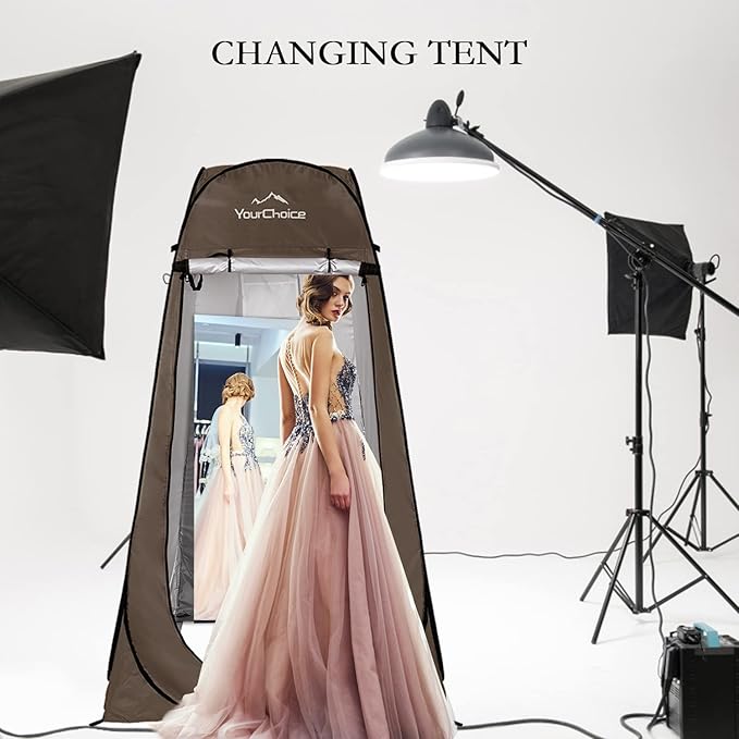 Your Choice Pop Up Privacy Shower Tent - Portable Changing Tent for Camping, Beach & Hiking - 6.2FT Lightweight with Carry Bag, Quick Setup & Full Coverage