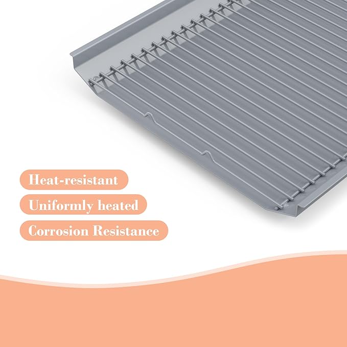 19.2 Inch Ash Pan Replacement Parts for Nexgrill 810-0025 Charcoal Grills, Heavy Duty Steel Gray Coating Ash Pan/Drip Pan for Nexgrill Charcoal 22inch Grills 810-0025,19.2" Drip Pan