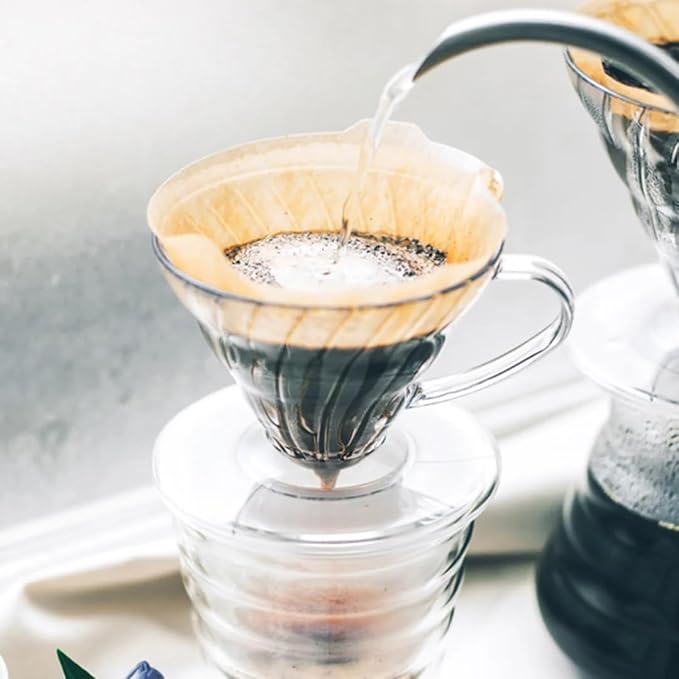HARIO VDR-01-T Transparent Dripper 01 Clear Coffee Hand Drip for 1 to 2 Cups, Made in Japan