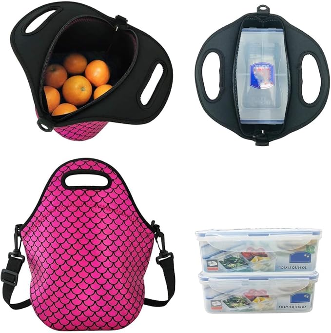 YOUDA Insulated Lunch Bag Neoprene Shoulder Lunch Tote Boxes Bags for Women Men Work Office Outdoor Picnic Travel