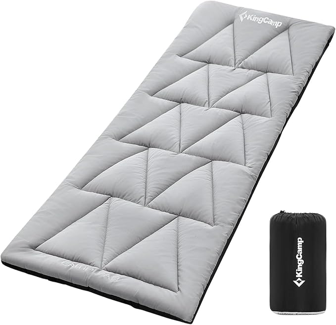 KingCamp Cot Mattress, Portable Lightweight Camping Sleeping Mat Soft Comfortable Non-Slip Cot Pad for Camp Cot, RV Bunk & Twin Beds