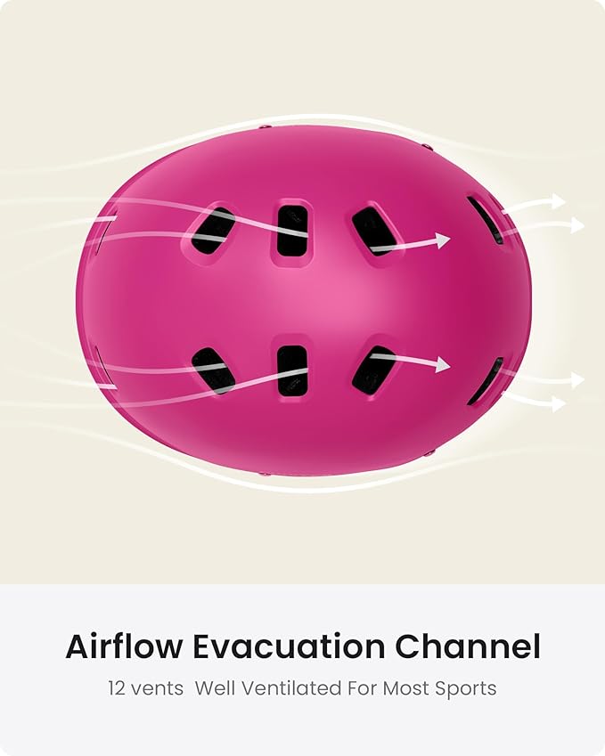 OutdoorMaster Skateboard Cycling Helmet - Two Removable Liners Ventilation Multi-Sport Scooter Roller Skate Inline Skating Rollerblading for Kids, Youth & Adults