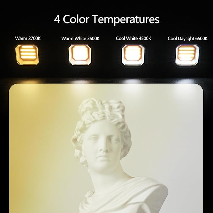 Camping Light Work Light 10000mAh 1500LM Rechargeable Magnetic 5 Modes Flood Light IPX5 Waterproof Portable Clamp Light for Outdoor, Emergency, Repairing, Fishing, Power Outages (Black)