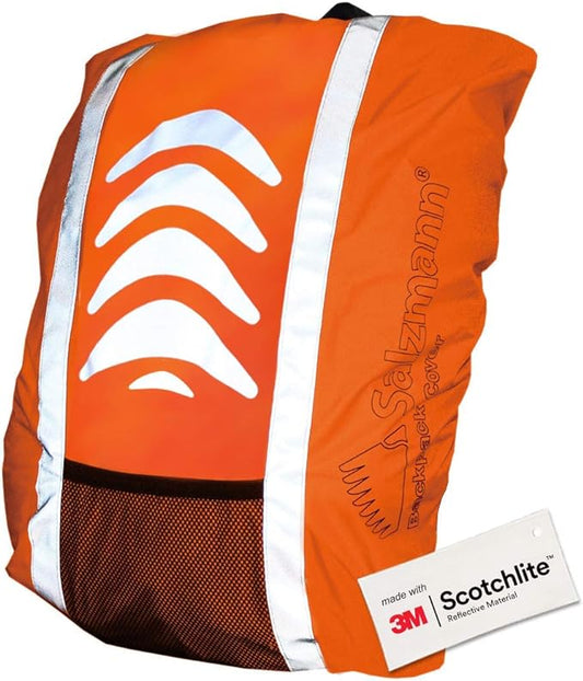 Salzmann Reflective Backpack Cover | High Visibility, Waterproof & Weatherproof | Ideal for Cycling, Running & Hiking