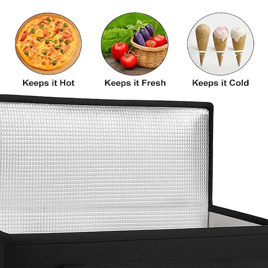 Casserole Carrier for Hot or Cold Food, Insulated Bag Lasagna Lugger Tote for Potluck Parties/Picnic/Cookouts, Fits 9"x13" Baking Dish Black Keep Food warmPans lid and Carrying case Container Heat