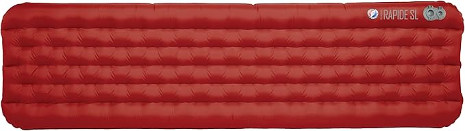 Big Agnes Rapide SL - Insulated Sleeping Pad, Ultralight, All Season Compact Backpacking and Hiking, Pumphouse Sack Included, Orange, 25x78 Wide Long