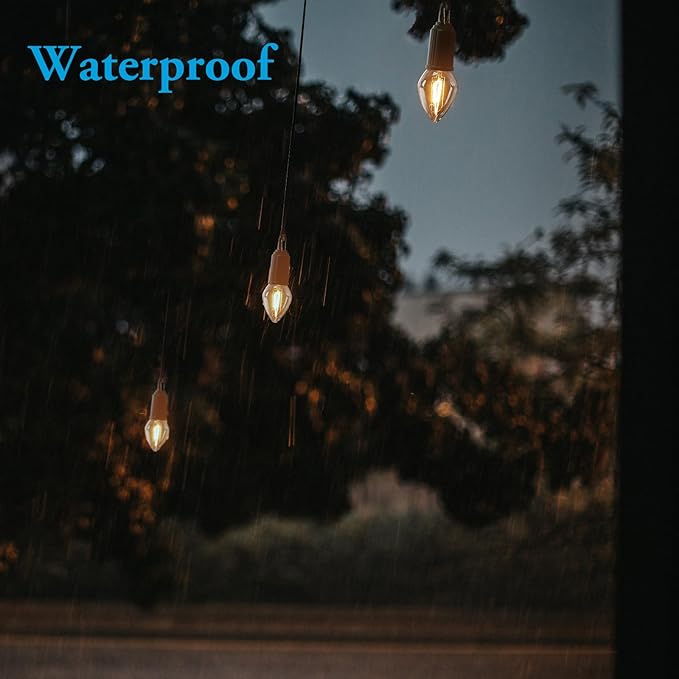 Rechargeable LED Battery Operated Lights, 3 Modes Press Switch Hanging Lamp, Tubular Gaze Lights, Portable Outdoor Lantern for Patio Waterproof, 1 Pack