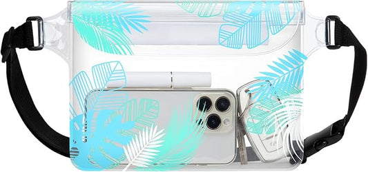 F-color Waterproof Fanny Pack - Waterproof Phone Pouch with Waist Strap - Cruise Essentials 2025 Must Haves Waterproof Pouch Dry Bag Keep Phone Valuables Safe for Beach Kayaking Boating Fishing