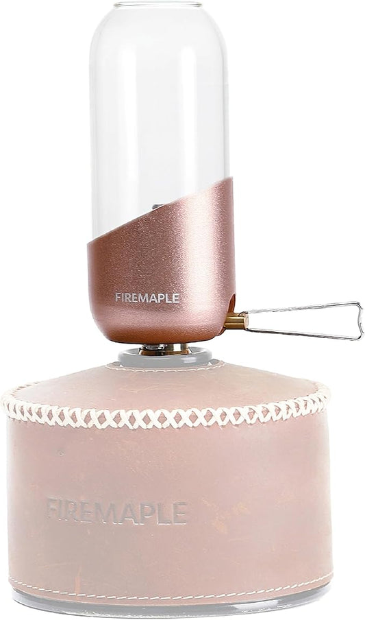 Fire Maple Orange Camping Light, Propane Lamp，Gas Lantern, Glass Lampshade & Windproof, NO Mantles Needed, Brightness Adjustable, Heating, Camping Atmosphere &Bright Flames