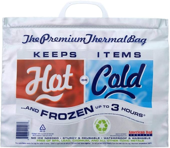 | Insulated Thermal Cooler, Lunch Size, Pack of 5