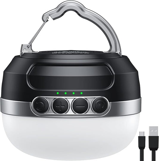 LED Camping Lantern Rechargeable 1400LM, Up to 420H Running Time Camping Tent RGB Light, 10400mAh Emergency Hanging Light for Hurricane, Power Outages, Home, Hiking