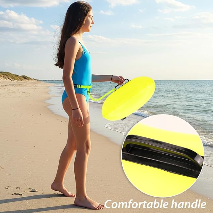 Swim Buoy for Open Water, High-Visibility Swim Safety Float Waterproof Dry Bag for Swimmers Triathletes Kayakers Snorkelers, Swimming Open Water Buoy for Safer Swim Training