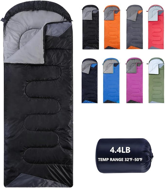 Sleeping Bags for Adults Backpacking Lightweight Waterproof- Cold Weather Sleeping Bag for Girls Boys Mens for Warm Camping Hiking Outdoor Travel Hunting with Compression Bags