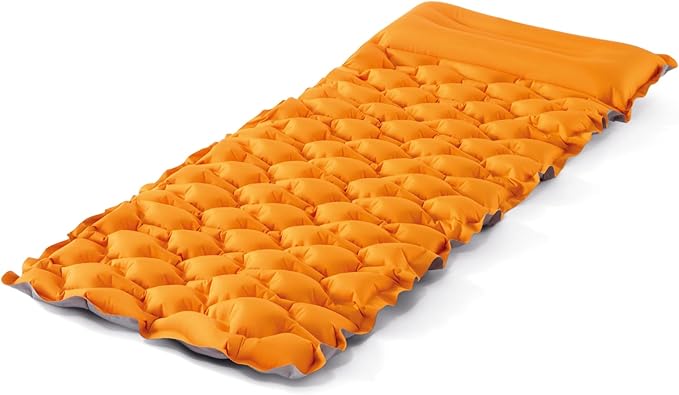 Intex 64098EP TruAire Inflatable Camping Pad: Durable Outdoor Use - Ultra-Lightweight and Compact - Cushioned Surface - Built-in Pillow - 28" x 75"