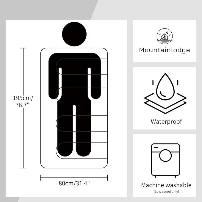 3-Season Sleeping Bag for Adult Waterproof, Lightweight - Camping Gear Equipment for Camping,Travel and Backpacking