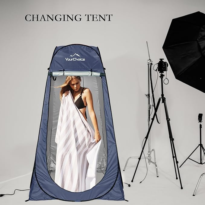 Your Choice Pop Up Privacy Shower Tent - Portable Changing Tent for Camping, Beach & Hiking - 6.2FT Lightweight with Carry Bag, Quick Setup & Full Coverage