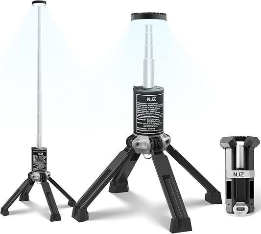 Camping Light, 20000mAh & 21H Runtime Rechargeable Light Tower. 6500K 3 Modes Telescopic Camping Light with Stand, Perfect for Outdoor, Emergency, Sports and Indoor Use(Carry Bag Included)