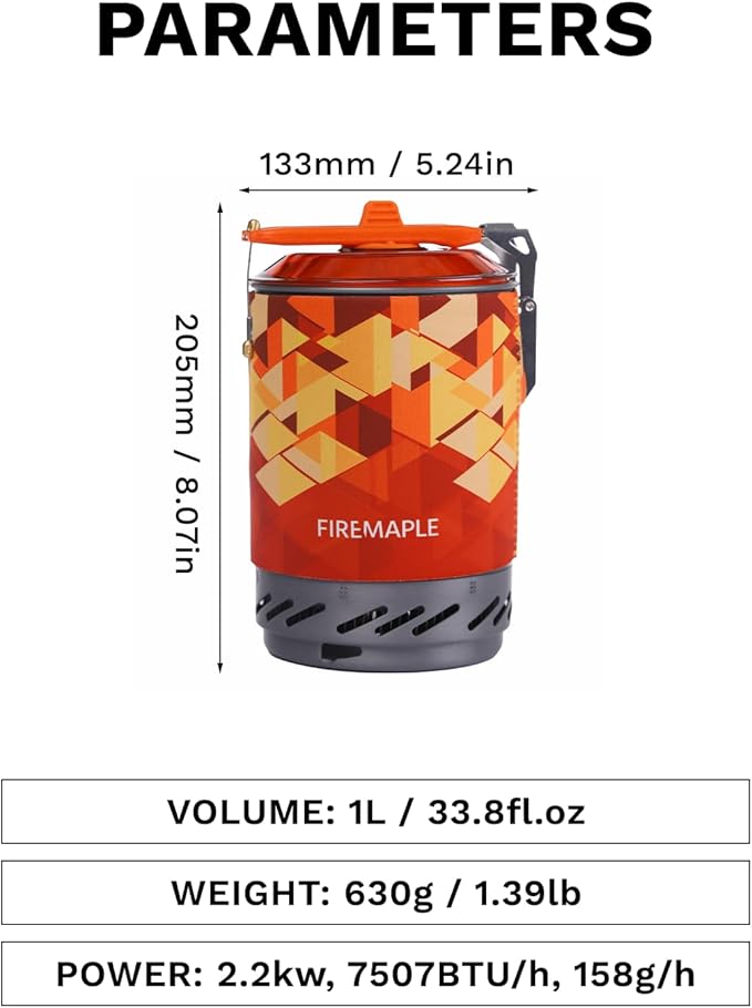 Fire-Maple Fixed Star X2 Backpacking and Camping Stove System Outdoor Propane Camp Cooking Gear Portable Pot Jet Burner Set Ideal for Hiking, Trekking, Fishing, Hunting Trips and Emergency Use