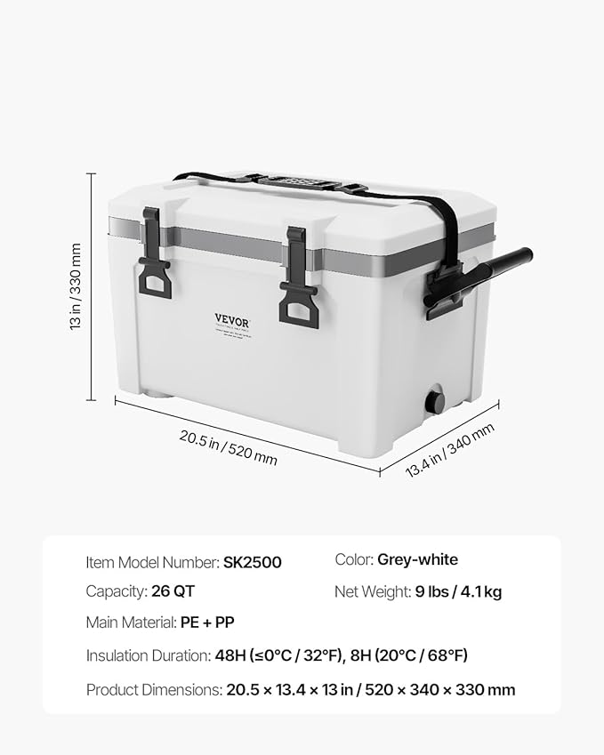 VEVOR Ultra-Light Hard Cooler
