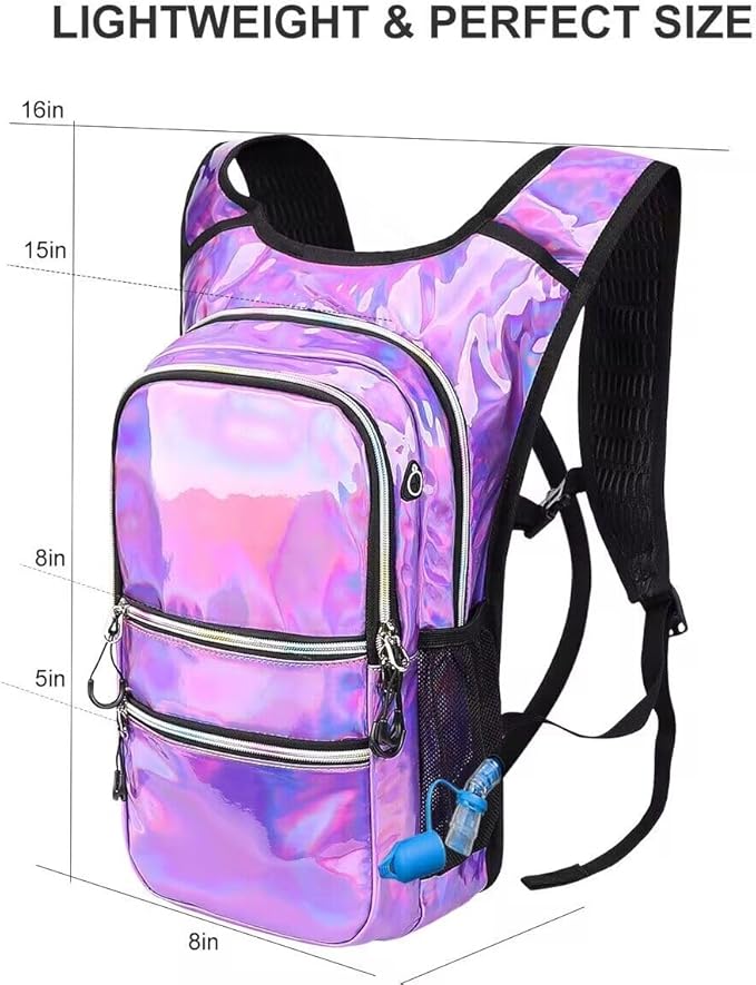 Hydration Backpack Pack, Water Backpack 20L Included 2L Hydration Bladder, Festival Essential - Rave Hydration Pack Hydropack for Hiking, Running, Biking, Festival Gear