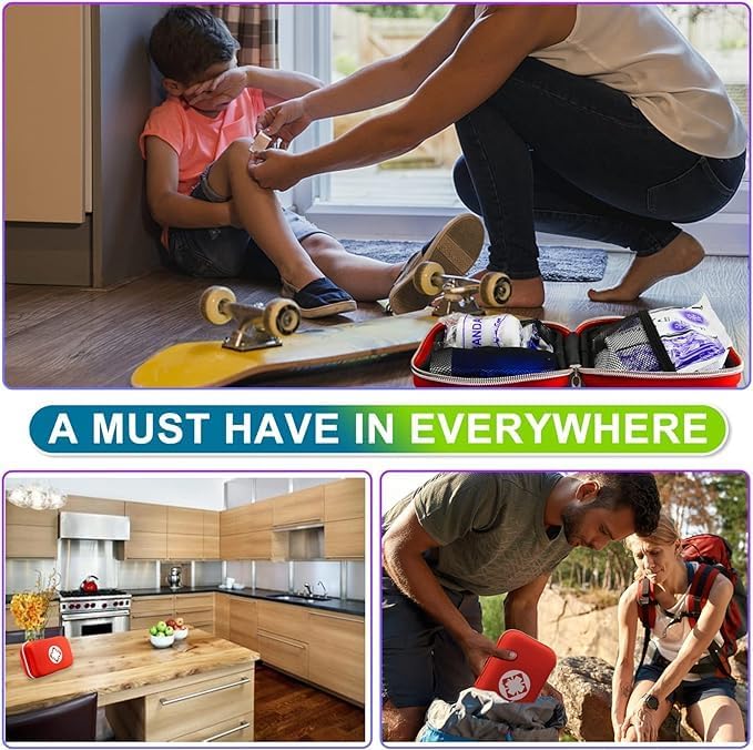 Car-First Aid-Kit Travel-Emergency Home-Essential - 274Pcs First Aid Kits Refill Supplies for Business College Dorm Student Boating Outdoor Adventure Emergency Necessities YIDERBO