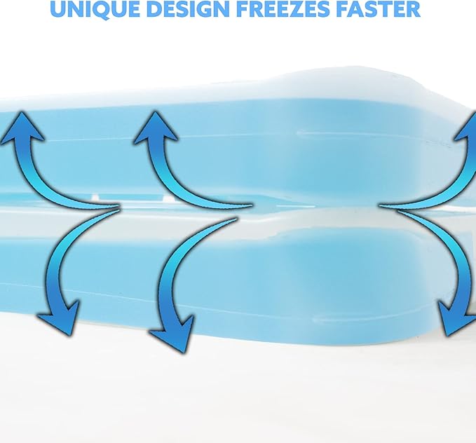 Kona Large Ice Pack for Coolers [Blue Ice 4lb] Extreme Long Lasting Design Absorbs Heat to Cool Faster - Refreezable. Reusable. Colder Than Ice (-5C) Cooler Ice Pack
