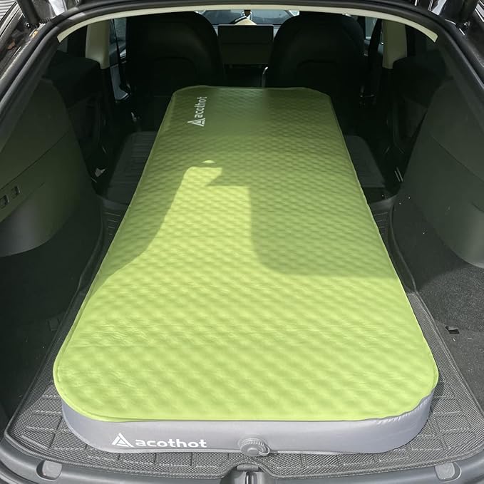 Self-Inflating Sleeping Pad - 4” Ultra-Thick Supportive Foam, Insulated Camping Mattress with Pump Sack for Tent, Car, Truck, Van, Home - Portable Camping Pad for 4-Season Comfort (Single)