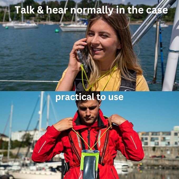 Aquapac Waterproof Phone Case, Medium, Grey, Lanyard, iPhone and Android, Made in The UK, Hiking, Mountain Biking, Running Accessory, Travel Essential, 5 Year Warranty. IPX8 Certified to 30 ft deep.