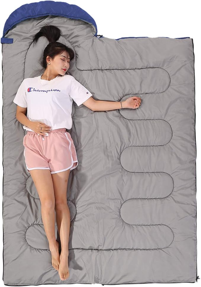 SWTMERRY Sleeping Bag 3 Seasons (Summer, Spring, Fall) Warm & Cool Weather - Lightweight,Waterproof Indoor & Outdoor Use for Kids, Teens & Adults for Hiking and Camping