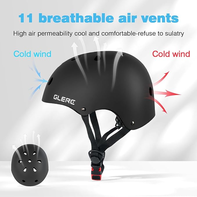 Glerc Warrior Kids Bike Helmet, Adjustable Toddler Helmet for Age 3-16 Years Boys Girls, Sport Helmet for Skateboard Scooter Skating Skiing Climbing & Lightweight, Multiple Colors