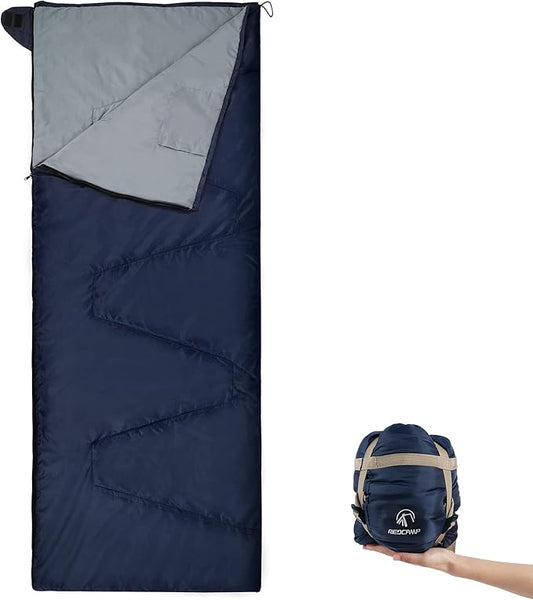 REDCAMP Ultra Lightweight Sleeping Bag for Backpacking, Comfort for Adults Warm Weather, with Compression Sack