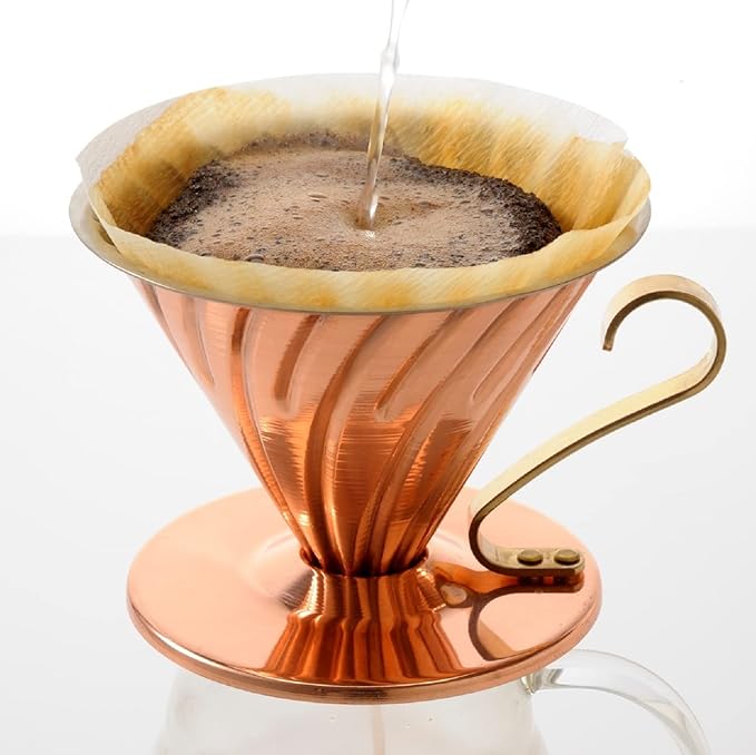 HARIO VDPR-02-CP V60 Copper Dripper for 1-4 Cups, Coffee, Hand Drip, Made in Japan