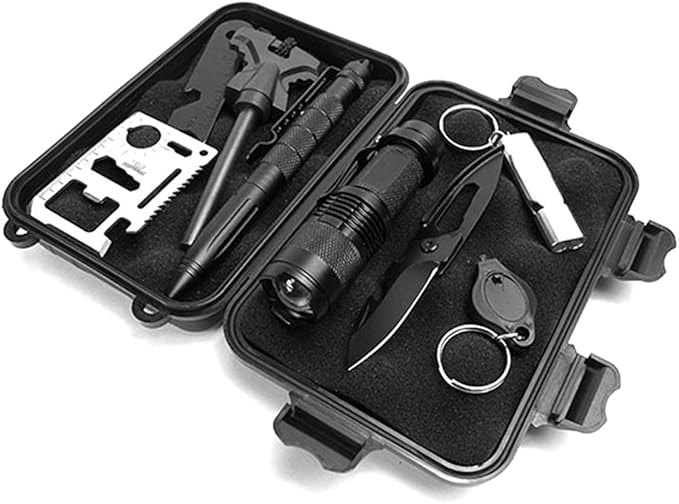 DGZZI Outdoor Waterproof Airtight Shockproof Plastic Survival Container Carry Box with 2 U-Shape Buckle Storage Case