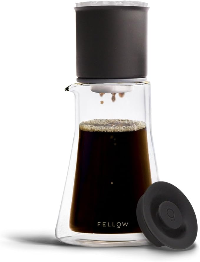 Fellow Stagg Pour-Over Dripper & Double Wall Glass Carafe Kit 20 oz [XF], Stainless Steel, Includes 20 Coffee Brewing Papers