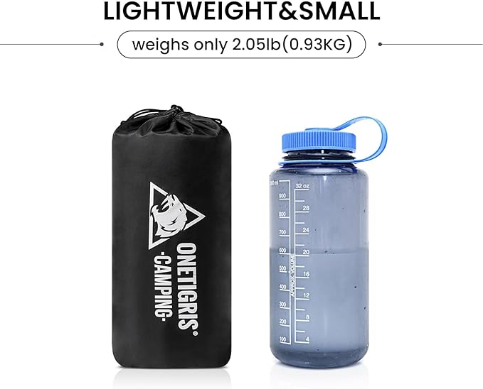 OneTigris Obsidian Ultralight Sleeping Pad, 5.2R Insulated, Inflatable Camping Backpacking Sleeping Mat Weighs 2.05lb, 74.4" x 24.8"